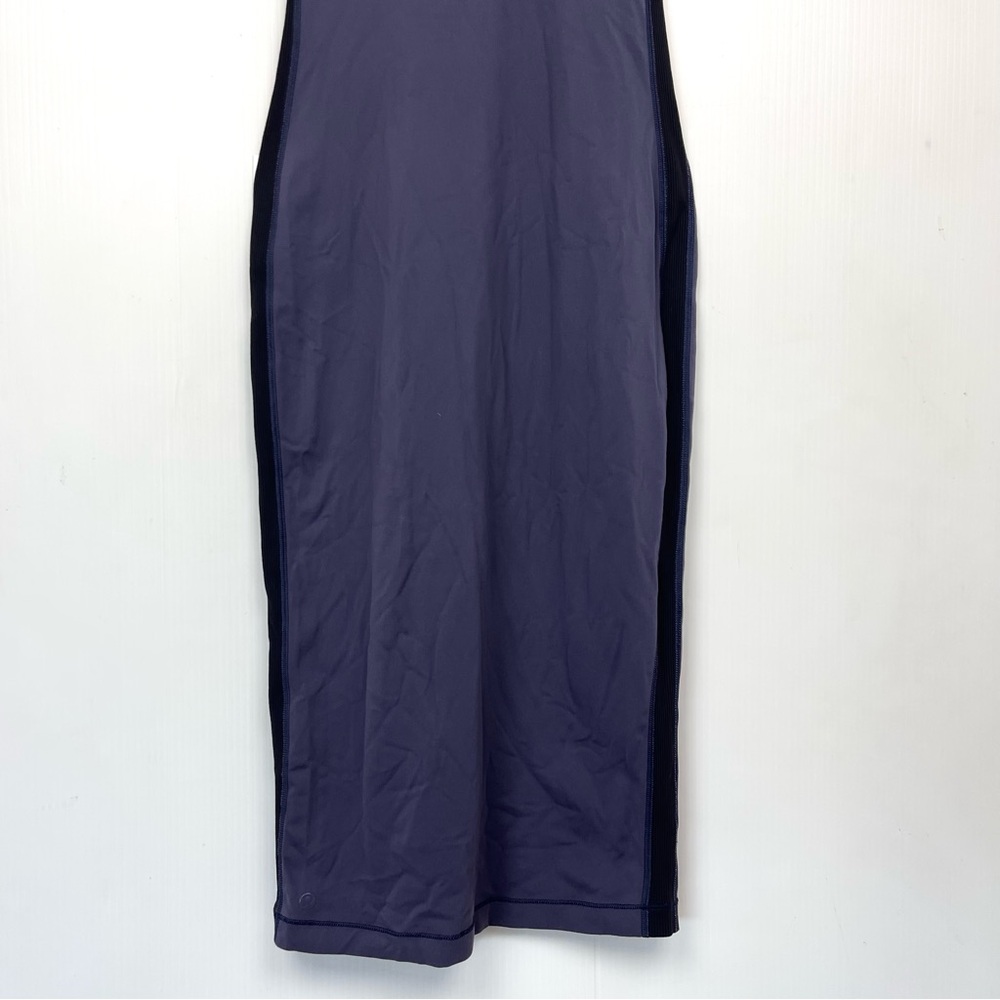 RARE Lululemon Lab Noir Bodycon Midi Dress Cadet Blue - Picture 10 of 13